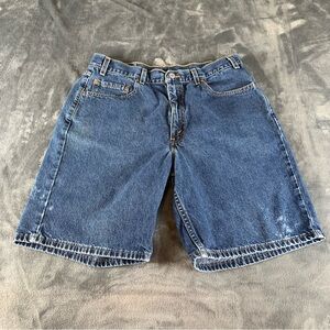 Vintage Levi's 550 Relaxed Fit Red Tab Jean Shorts Men's Size 36 Blue Denim 9 In
